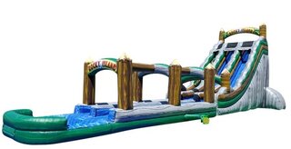 18ft Rocky Island Water Slide w/Slip N Slide