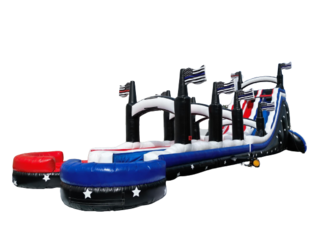 24' American Double Lane Slide with Slip and Slide