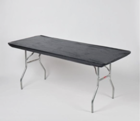 Black Kwik Plastic Cover for 6' Rectangle Table