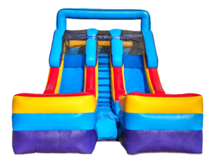 16ft Primary Double Lane Water Slide