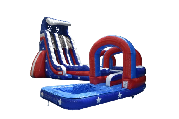 27ft Double Lane Patriot Water Slide 