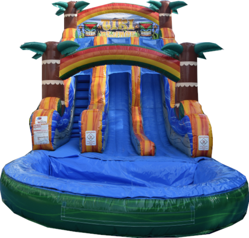 20FT Tiki plunge water slide 