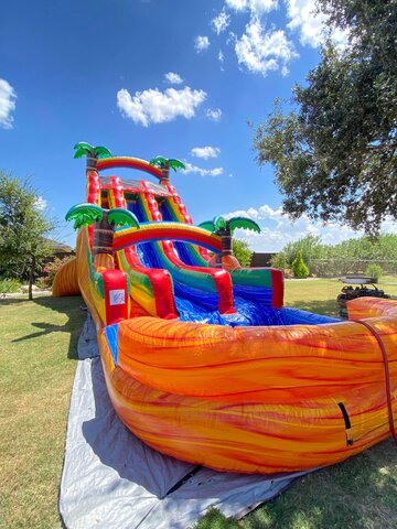 27FT Tropical blast double lane waterslide