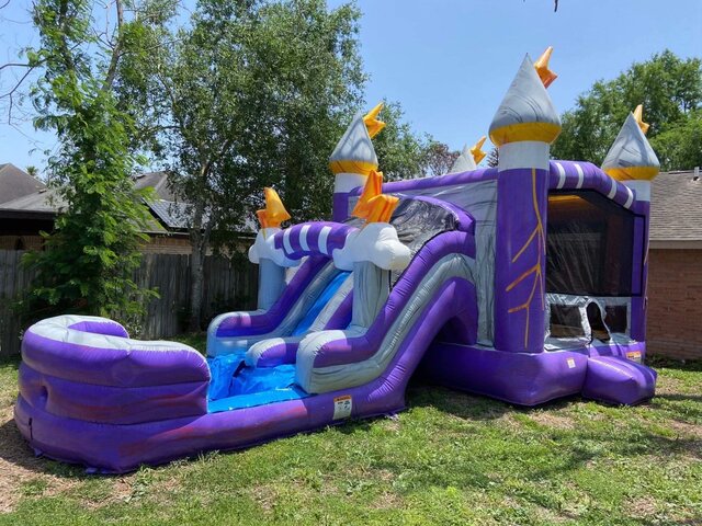 Thunder bounce house with water slide