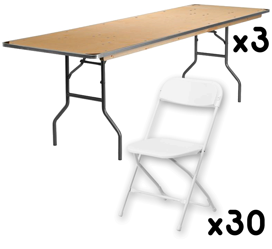 3 Table and 30 Chairs | Three Table Thirty Chairs | Tables & Chairs