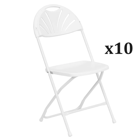 10 Fan Back Folding Chair