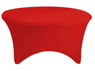 Red Round Spandex Fitted Covers