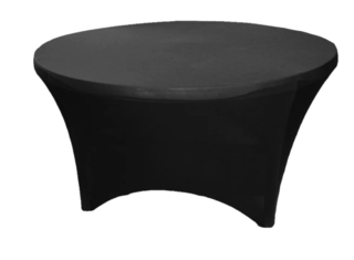  Black Round Spandex Fitted Covers