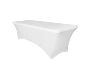  White Rectangular Spandex Fitted Cover