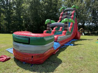 22ft Wet/Dry Tropical Red Marble Slide