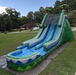 20ft Dual Lane Water Slide w/Pool