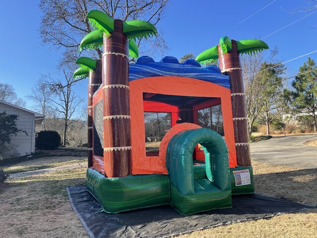 Tropical Marble Bouncy House 