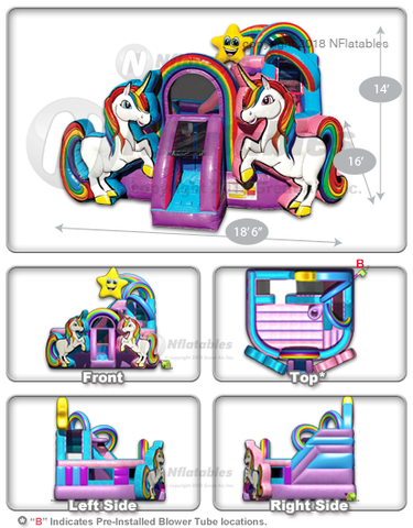 Unicorn Bounce House Rental by AZ Inflatable Events