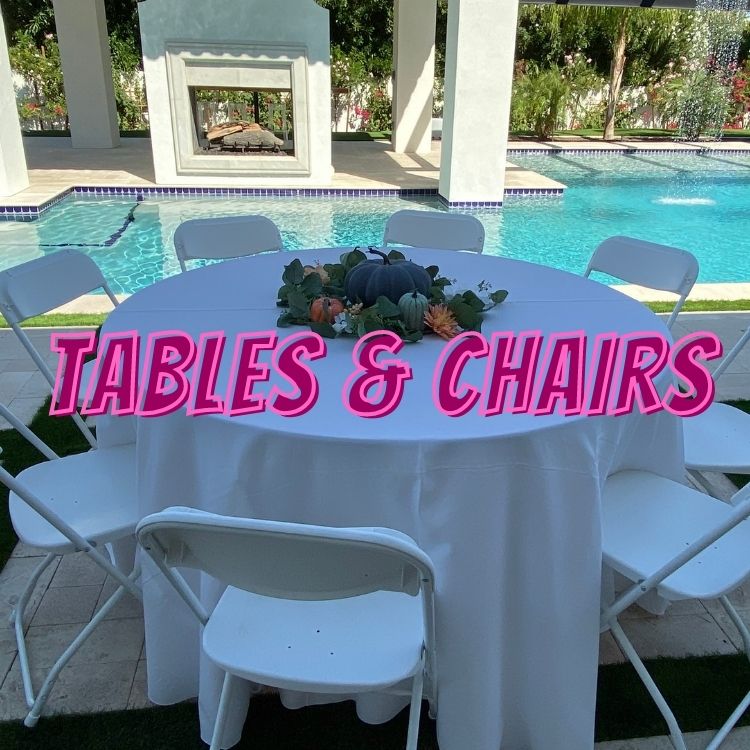 Table and chair rentals in Scottsdale Arizona 