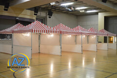 Carnival Tent Red White 10x10 with walls