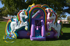 Unicorn Bounce House with Slide
