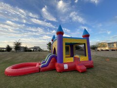  <b> <p style='color: Purple'>3-in-1 Bounce House Combo with Dual Slide (Wet)  </p> <b>