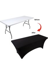6ft Table Linen (Black)