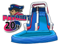 20 Ft tall Patriot water slide - Single lane