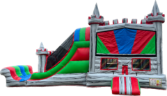 C100-Colorful Castle Combo 14ft slide (DRY) 
