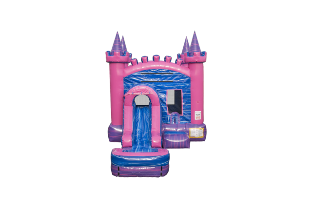  Pink Castle Bounce House Water Slide/Combo