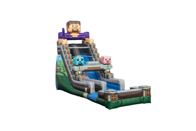 18FT Pixel Quest Water Slide