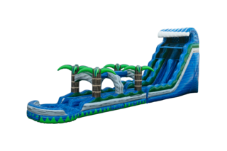 22FT 2 Lane Tsunami Water Slide with Slip-n-Slide AND Pool