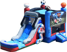 Sports Theme Bounce House/Slide Combo