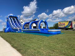 22FT 2 Lane Tsunami Water Slide with Slip-n-Slide AND Pool