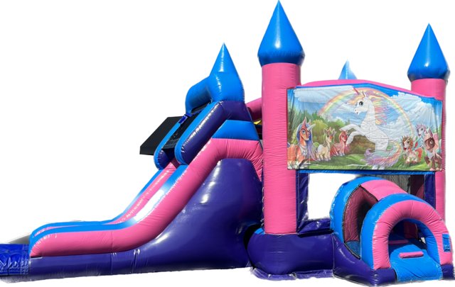 Unicorn Bounce House / Slide Combo