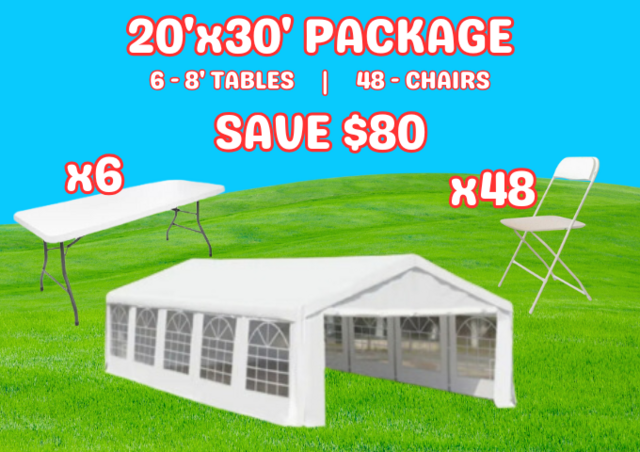 20x30 Tent/ Tables/ Chair Package