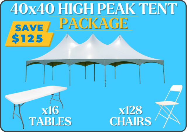 40x40 Tent/ Tables/ Chair Package