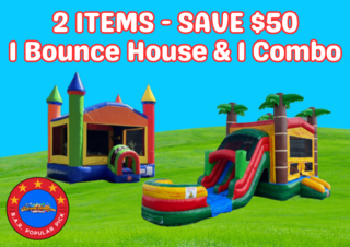 2 Item Package - 1 Bounce House | 1 Combo