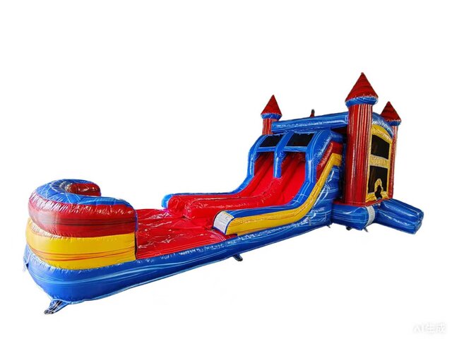 Castle Combo Bounce House with Dual-Lane Slide Wet or Dry