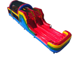 46ft Dual-Lane Obstacle Course (Wet or Dry Slide Option)