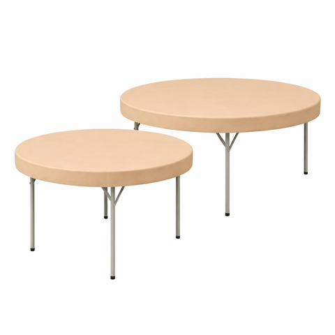 5' Round Fitted - Tan