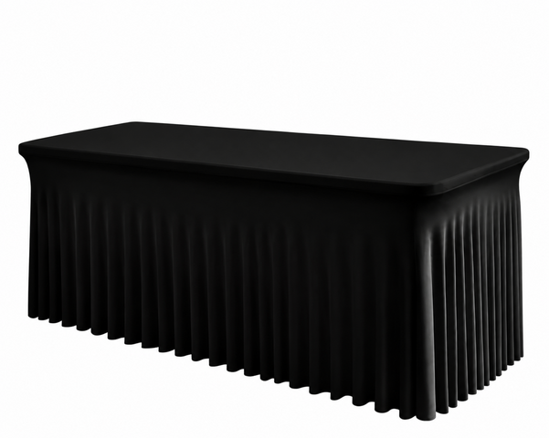 8' Rectangle Banquet - Black