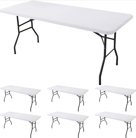 8' Rectangle Fitted - White