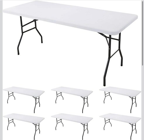 8' Rectangle Fitted - White