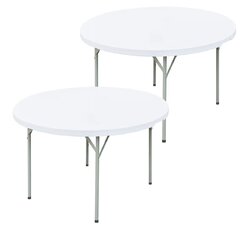 5' Round Fitted - White