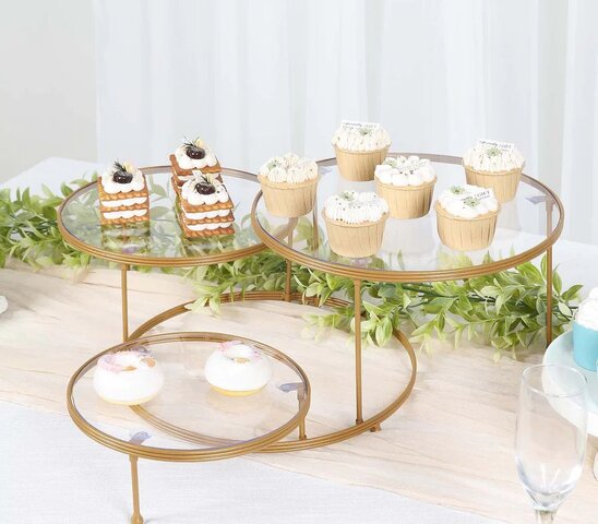 3 Tier Gold Cake Stand