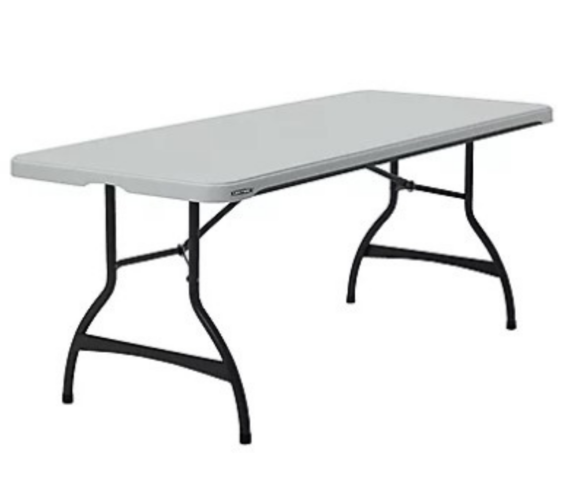 6' White Plastic Tables