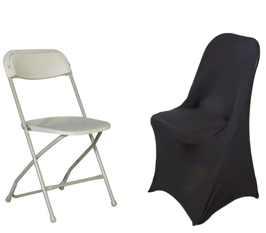 Black Spandex Folding Chair Cover