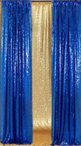 Royal Blue & Gold Sequin Backdrop