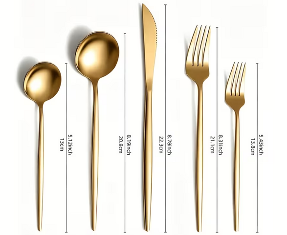 Gold Flatware Set 