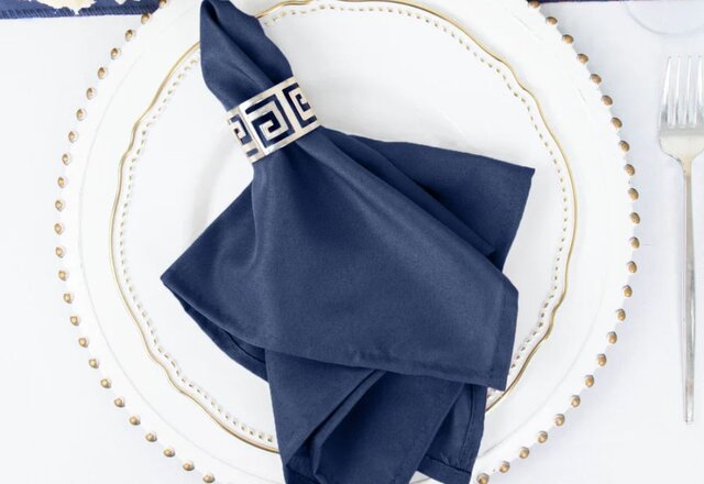 Navy Blue Cloth Dinner Napkin