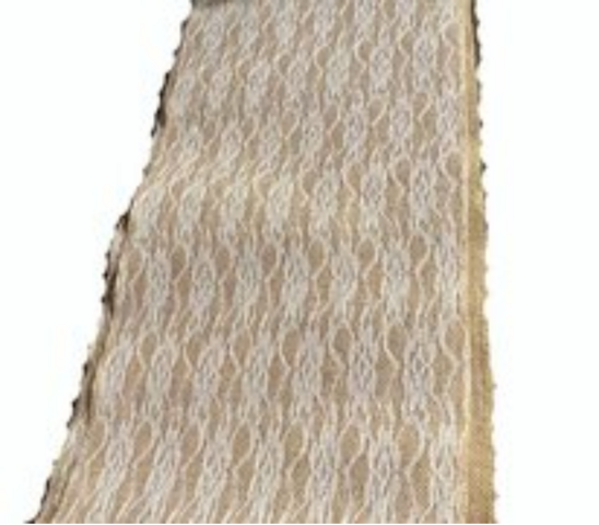 30' Burlap/Lace Aisle Runner