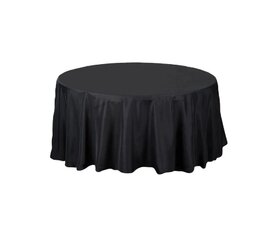 108" Round Black Tablecloth