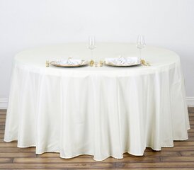 120" Round Ivory Tablecloth