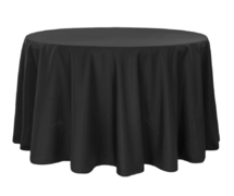 132" Black Round Tablecloth